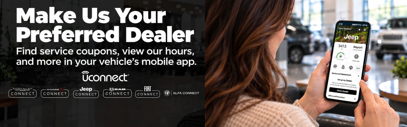 uconnect® make us your preferred dealer | Ewald Chrysler Jeep Dodge Ram of Oconomowoc in Oconomowoc WI