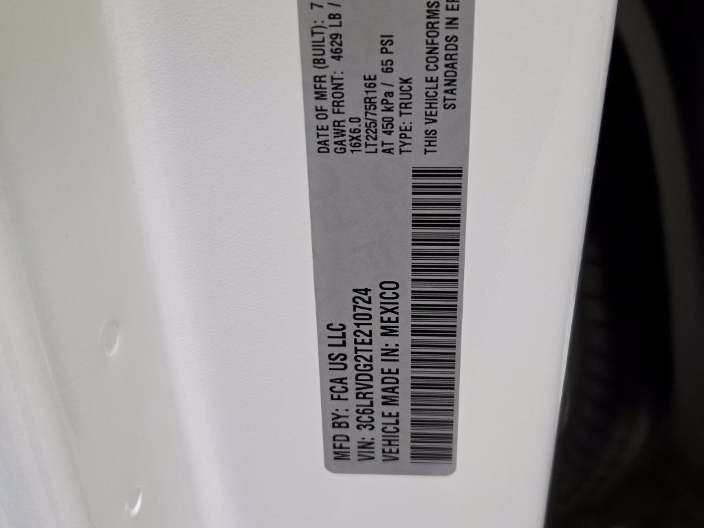 2026 RAM ProMaster 2500 High Roof