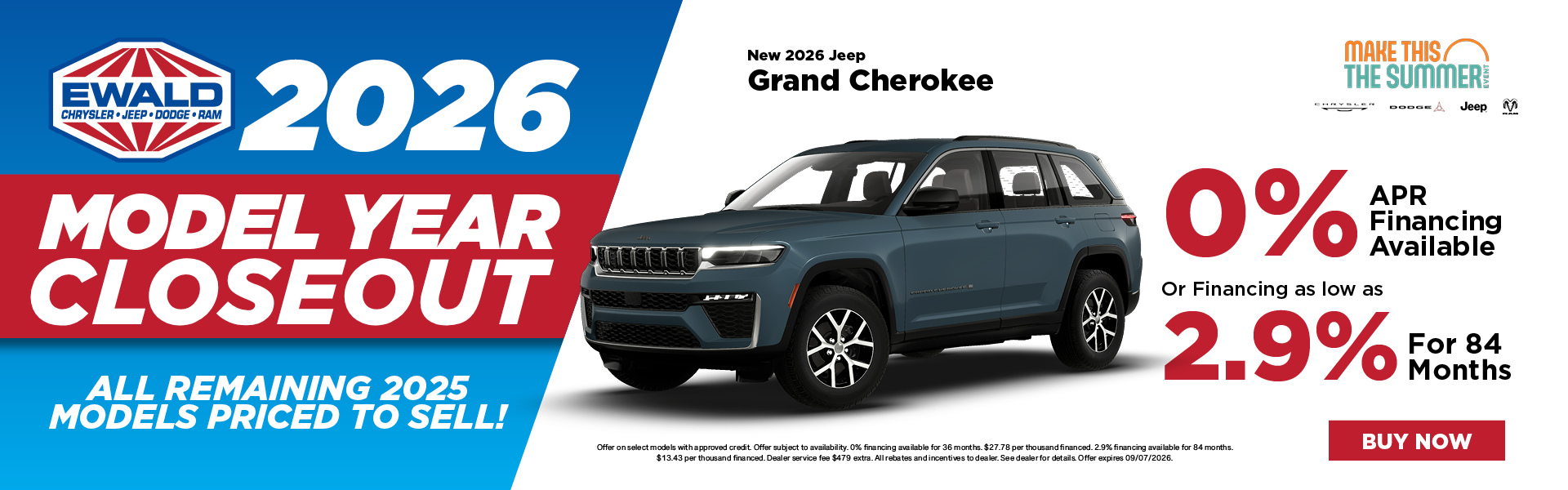 2026 Jeep Grand Cherokee 0% APR or 2.9% APR 