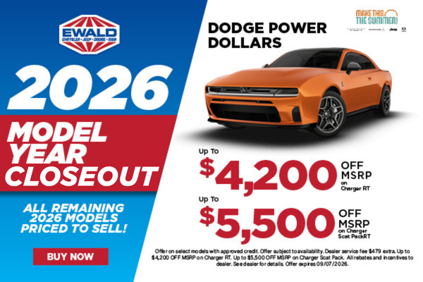 Dodge Power Dollars up to $5,500 off MSRP