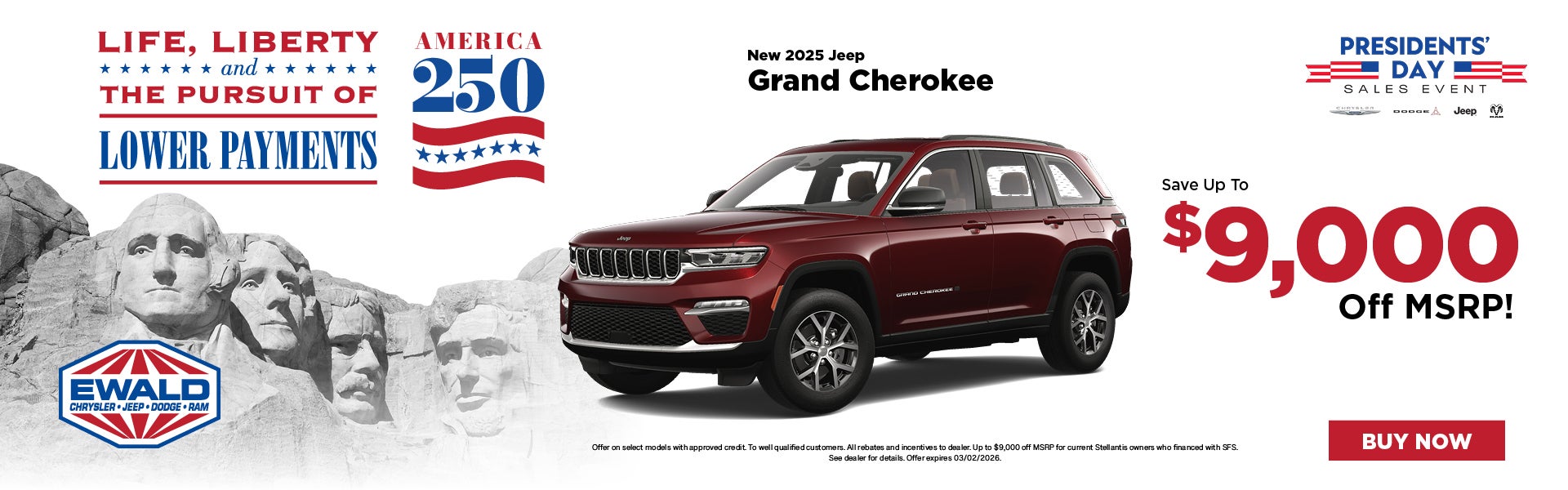 2025 Jeep Grand Cherokee up to $9,000 Off MSRP