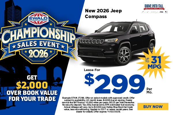 2026 Jeep Compass Lease $299