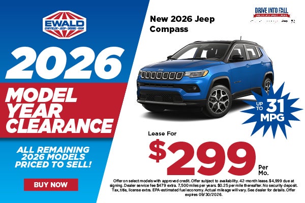 2026 Jeep Compass Lease $299